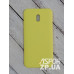 Накладка (з мікрофіброю) Aspor Silicone Full для Xiaomi Redmi 8A- жовтий