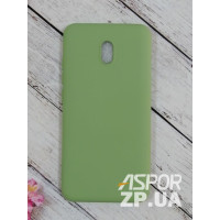 Накладка (з мікрофіброю) Aspor Silicone Full для Xiaomi Redmi 8A- салатовий