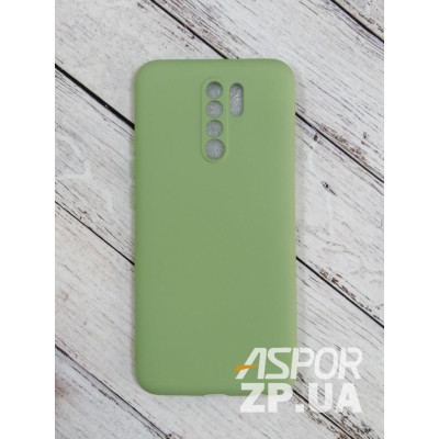 Накладка (з мікрофіброю) Aspor Silicone Full для Xiaomi Redmi 9- салатовий Накладка (з мікрофіброю) Aspor Silicone Full для Xiaomi Redmi 9- салатовий