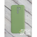Накладка (з мікрофіброю) Aspor Silicone Full для Xiaomi Redmi 9- салатовий