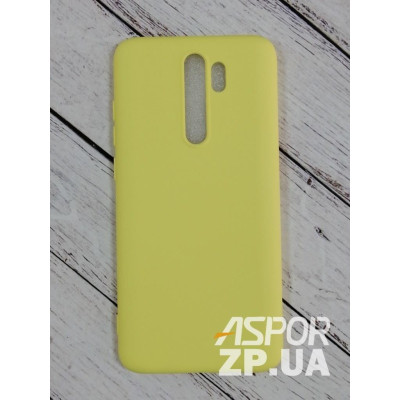 Накладка (з мікрофіброю) Aspor Silicone Full для Xiaomi Redmi Note 8 Pro- жовтий Накладка (з мікрофіброю) Aspor Silicone Full для Xiaomi Redmi Note 8 Pro- жовтий