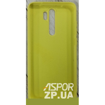 Накладка (з мікрофіброю) Aspor Silicone Full для Xiaomi Redmi Note 8 Pro- жовтий