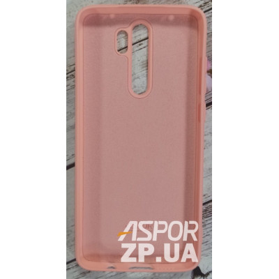 Накладка (з мікрофіброю) Aspor Silicone Full для Xiaomi Redmi Note 8 Pro- рожевий