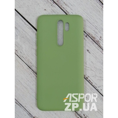 Накладка (з мікрофіброю) Aspor Silicone Full для Xiaomi Redmi Note 8 Pro- салатовий Накладка (з мікрофіброю) Aspor Silicone Full для Xiaomi Redmi Note 8 Pro- салатовий