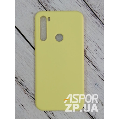 Накладка (з мікрофіброю) Aspor Silicone Full для Xiaomi Redmi Note 8- жовтий Накладка (з мікрофіброю) Aspor Silicone Full для Xiaomi Redmi Note 8- жовтий