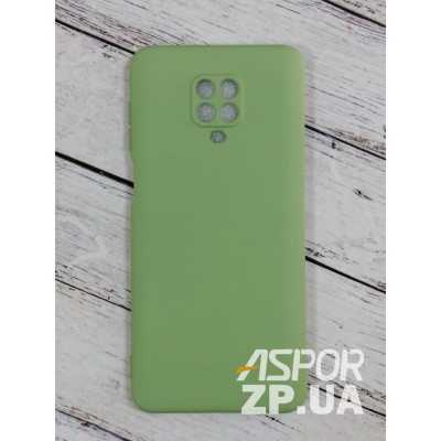 Накладка (з мікрофіброю) Aspor Silicone Full для Xiaomi Redmi Note 9S/Note 9 Pro- салатовий Накладка (з мікрофіброю) Aspor Silicone Full для Xiaomi Redmi Note 9S/Note 9 Pro- салатовий