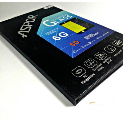 Скло захисне 5D Aspor для iPhone 6 загартоване- червоний