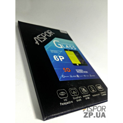 Скло захисне 5D Aspor для iPhone 6 Plus загартоване- червоний