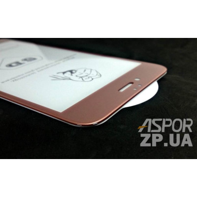 Скло захисне 5D Aspor для iPhone 6 Plus загартоване- рожеве золото