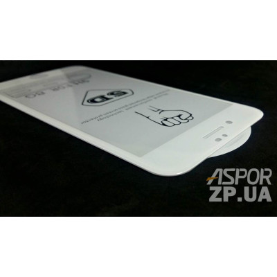 Скло захисне 5D Aspor для iPhone 8 загартоване- білий