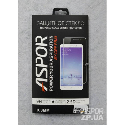 Скло захисне гартоване прозоре універсальне Aspor 5.5`