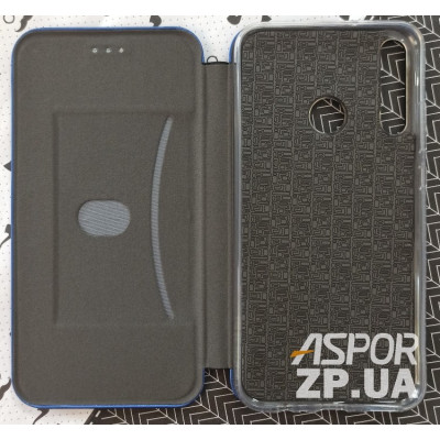 Чохол-книжка Premium Leather Case для Huawei P40 Lite E в тех. упаковці- синій Чохол-книжка Premium Leather Case для Huawei P40 Lite E в тех. упаковці- синій