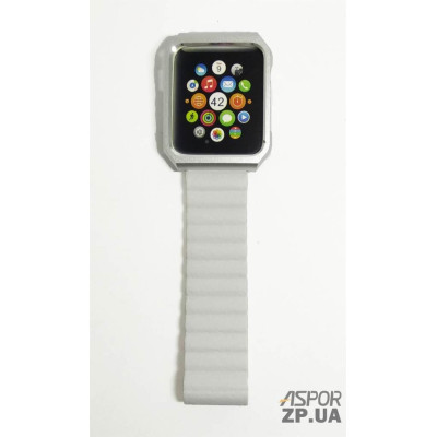 Ремінець прогумований (оригінальний) з корпусом для Apple Watch 2/3/4 (42мм)- білий Ремінець прогумований (оригінальний) з корпусом для Apple Watch 2/3/4 (42мм)- білий