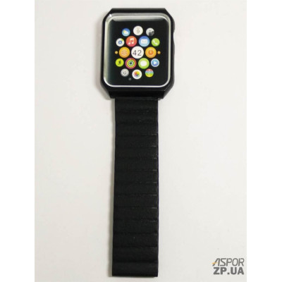 Ремінець прогумований (оригінальний) з корпусом для Apple Watch 2/3/4 (42мм)- чорний Ремінець прогумований (оригінальний) з корпусом для Apple Watch 2/3/4 (42мм)- чорний