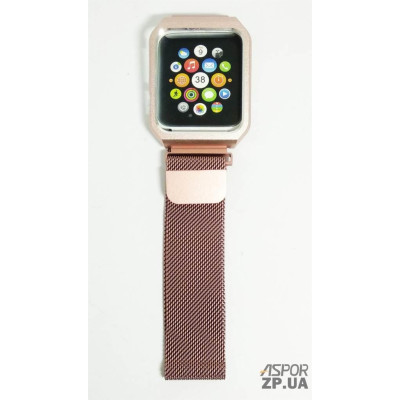 Ремінець металевий з корпусом (оригінальний) для Apple Watch 2/3/4 (38мм)- рожево-золотий Ремінець металевий з корпусом (оригінальний) для Apple Watch 2/3/4 (38мм)- рожево-золотий