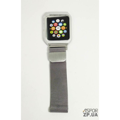 Ремінець металевий з корпусом (оригінальний) для Apple Watch 2/3/4 (38мм)- срібний Ремінець металевий з корпусом (оригінальний) для Apple Watch 2/3/4 (38мм)- срібний