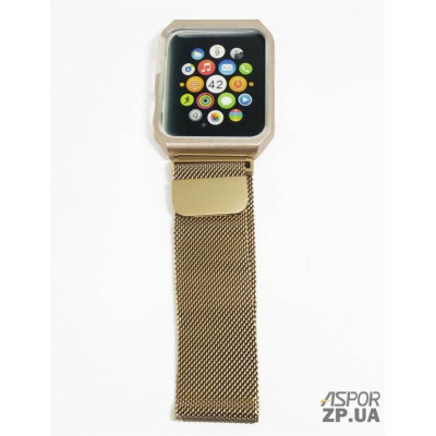 Ремінець металевий з корпусом (оригінальний) для Apple Watch 2/3/4 (42мм)- золотий Ремінець металевий з корпусом (оригінальний) для Apple Watch 2/3/4 (42мм)- золотий