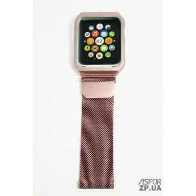 Ремінець металевий з корпусом (оригінальний) для Apple Watch 2/3/4 (42мм)- рожево-золотий Ремінець металевий з корпусом (оригінальний) для Apple Watch 2/3/4 (42мм)- рожево-золотий