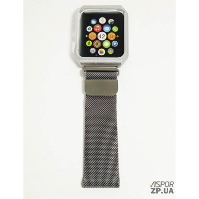 Ремінець металевий з корпусом (оригінальний) для Apple Watch 2/3/4 (42мм)- срібний Ремінець металевий з корпусом (оригінальний) для Apple Watch 2/3/4 (42мм)- срібний