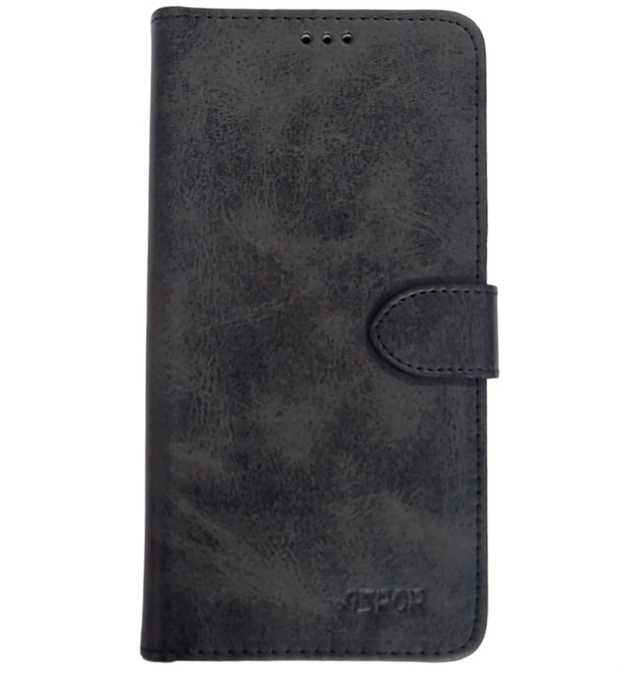 Чохол-книжка Leather Folio New для Samsung A55 (магнітна застібка)- чорний