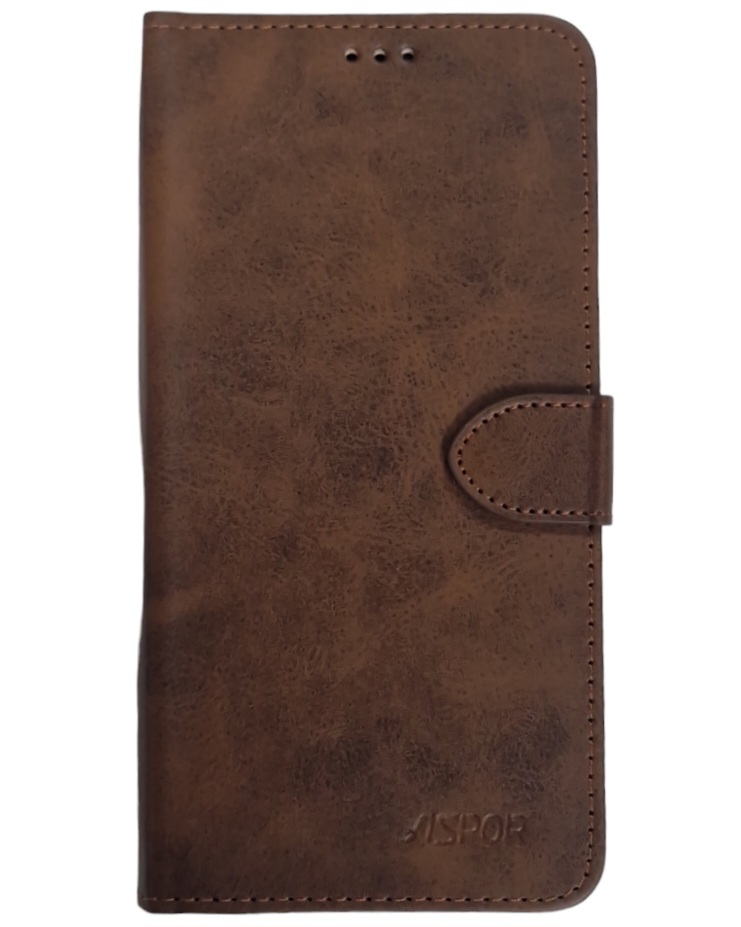 Чохол-книжка Leather Folio New для Samsung A55 (магнітна застібка)- коричневий