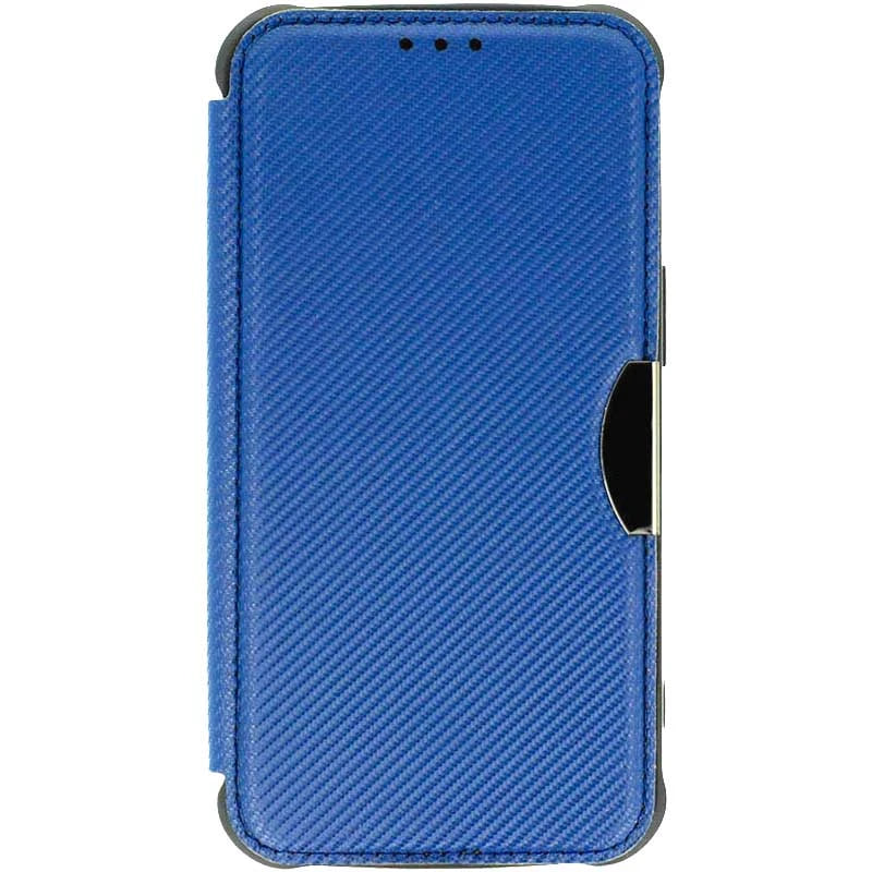 Чохол-книжка GETMAN Razor Carbon шкіряний для Xiaomi Redmi 13 4G / Poco M6 4G- синій