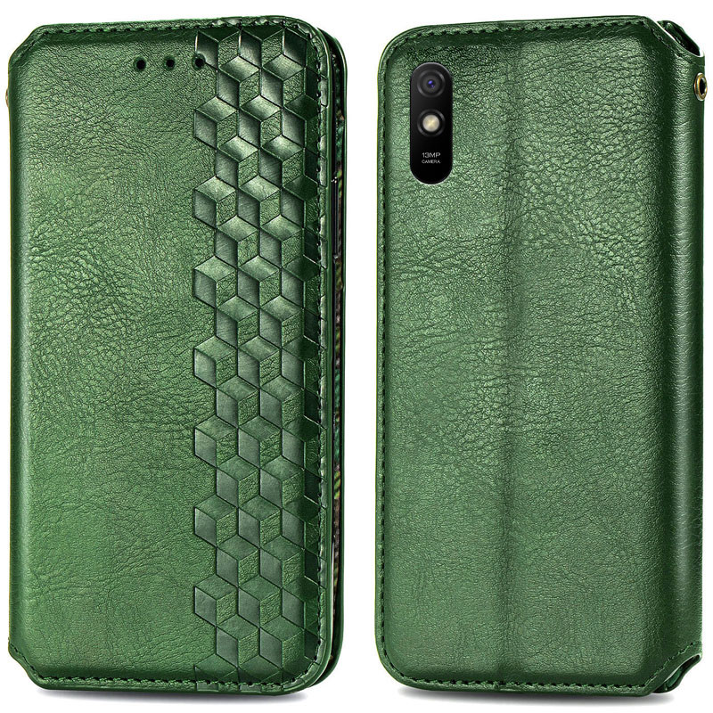 Чохол-книжка GETMAN Cubic для Xiaomi Redmi 9A- зелений
