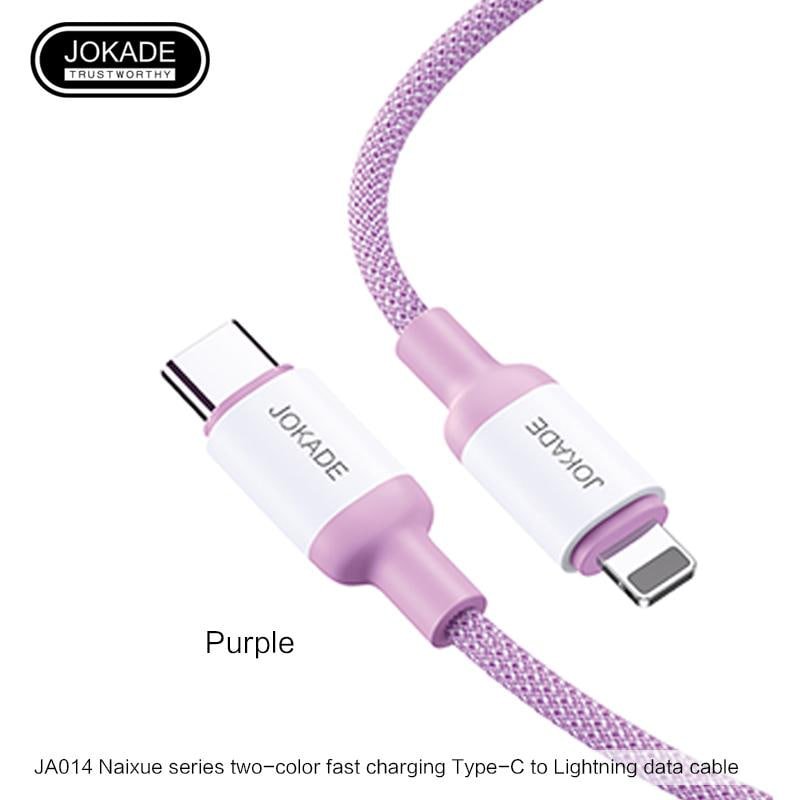 USB-C кабель Jokade JA014 NAIXUE Type-C to Lightning PD20W (1m)- бузковий