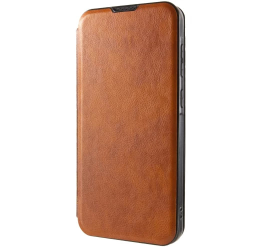 Чохол-книжка Belora шкіряний для Xiaomi Redmi Note 13 Pro 4G / Poco M6 Pro 4G / Redmi Note 14s- коричневий