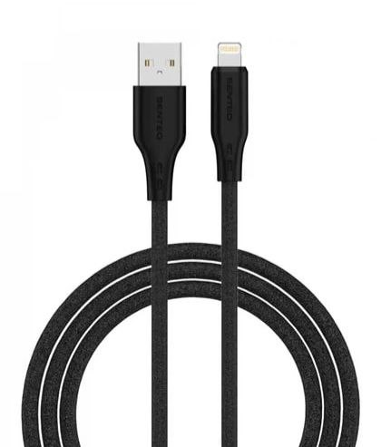 USB кабель Senteo SL-05 Foamed Silicone 2.4A Lightning 1м- чорний