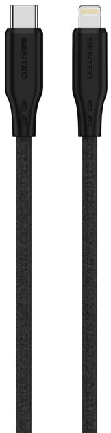 USB-C кабель Senteo SL-05 Foamed Silicone 30W Type-C to Lightning 1м- чорний