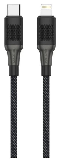 USB-C кабель Senteo SM-04 Eplosid series 30W Type-C to Lightning 1м- чорний