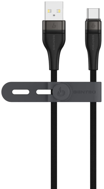 USB кабель Senteo SM-05 Onyx series 3A Type-C 1м- чорний
