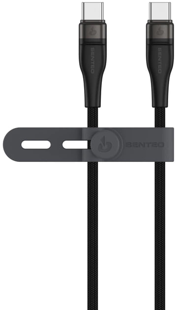 USB-C кабель Senteo SM-05 Onyx series 60W Type-C to Type-C 1м- чорний