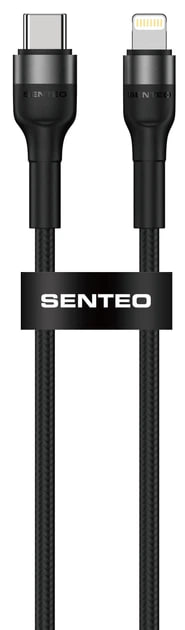 USB-C кабель Senteo ST-01 Montes Series 30W Type-C to Lightning 1.2м- чорний