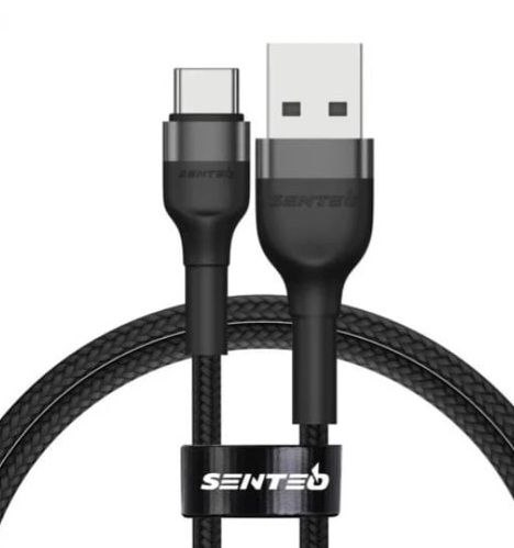 USB кабель Senteo ST-01 Montes Series 3A Type-C 1.2м- чорний