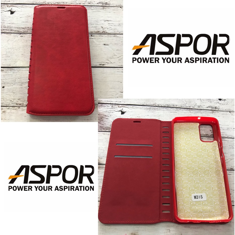 Чохол-книжка Leather Folio для Samsung M31S/M317- червоний