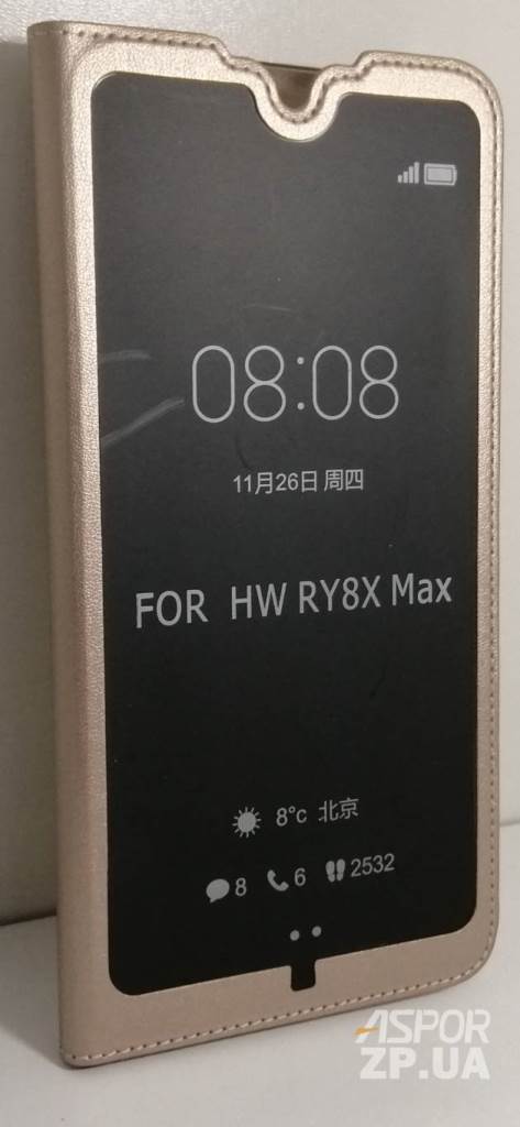 Чохол-книжка Slim open case для Huawei Honor 8X Max- золотий
