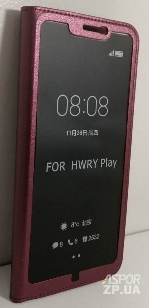 Чохол-книжка Slim open case для Huawei Honor Play- бордовий