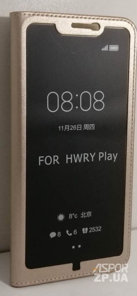 Чохол-книжка Slim open case для Huawei Honor Play- золотий