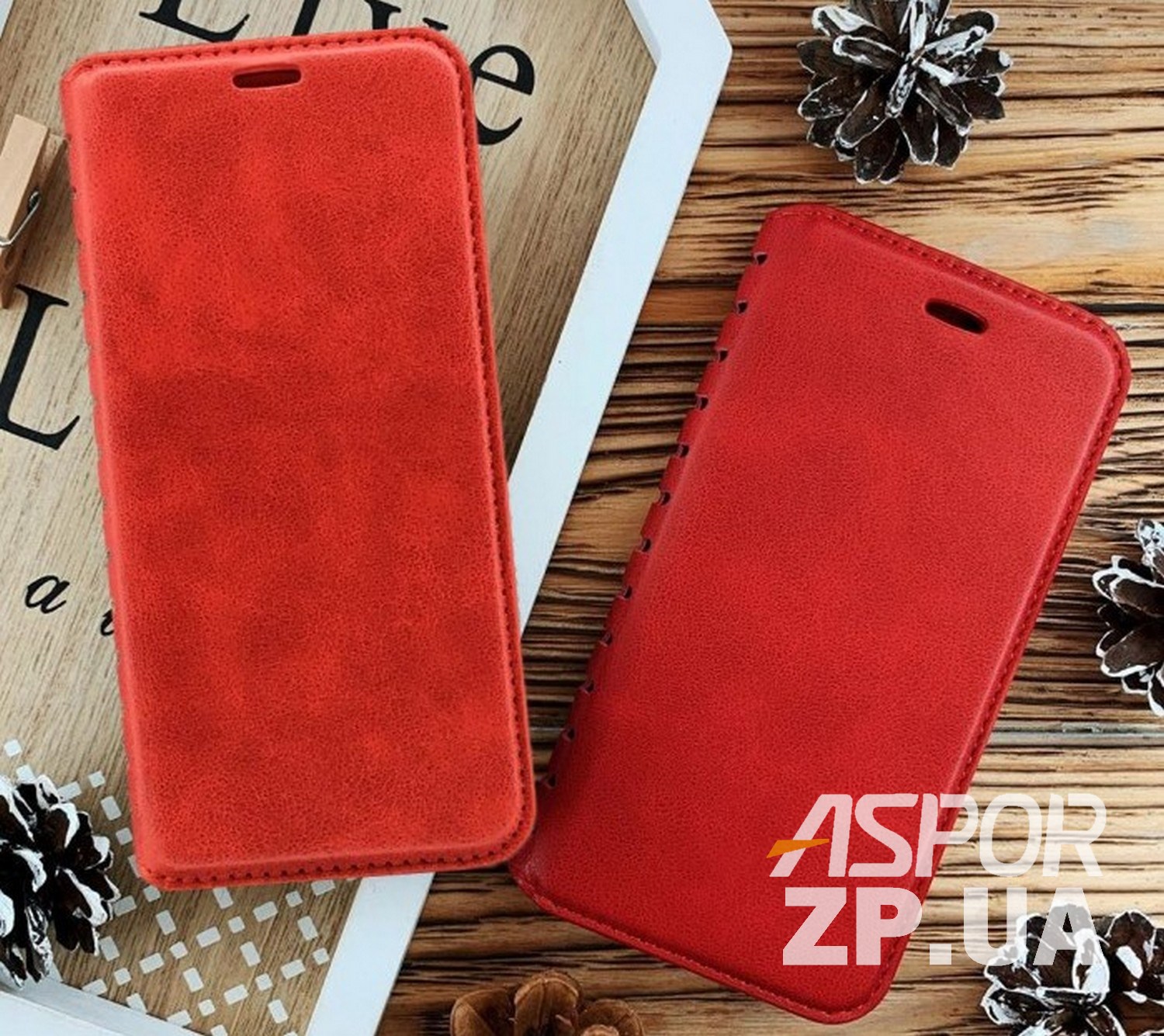 Чохол-книжка Leather Folio для Samsung A41/A415- червоний