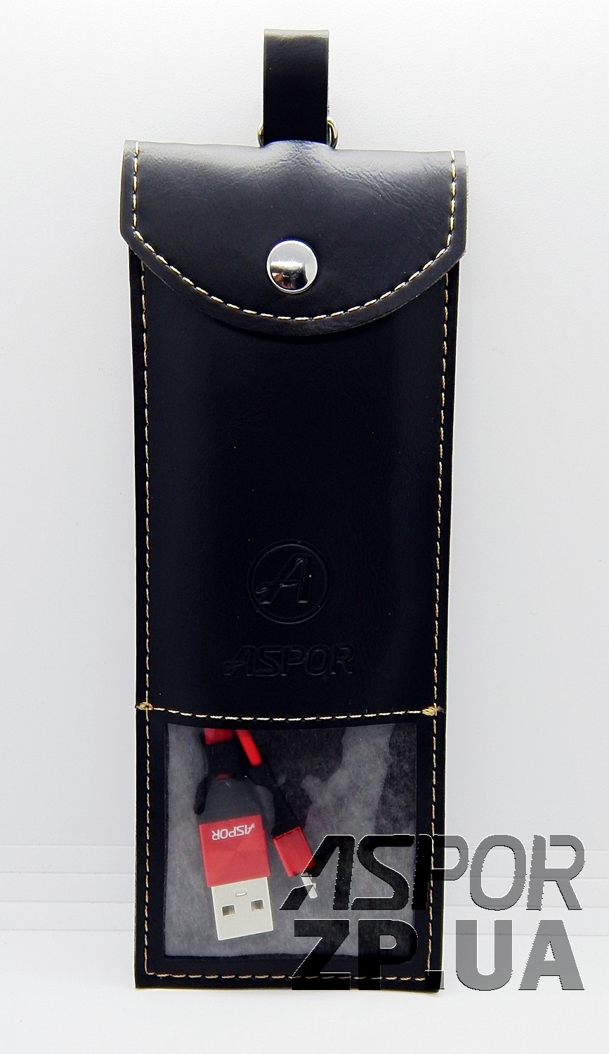 USB кабель Aspor A158 New Micro Плоский Silicon 2.4A/1.2м- червоний