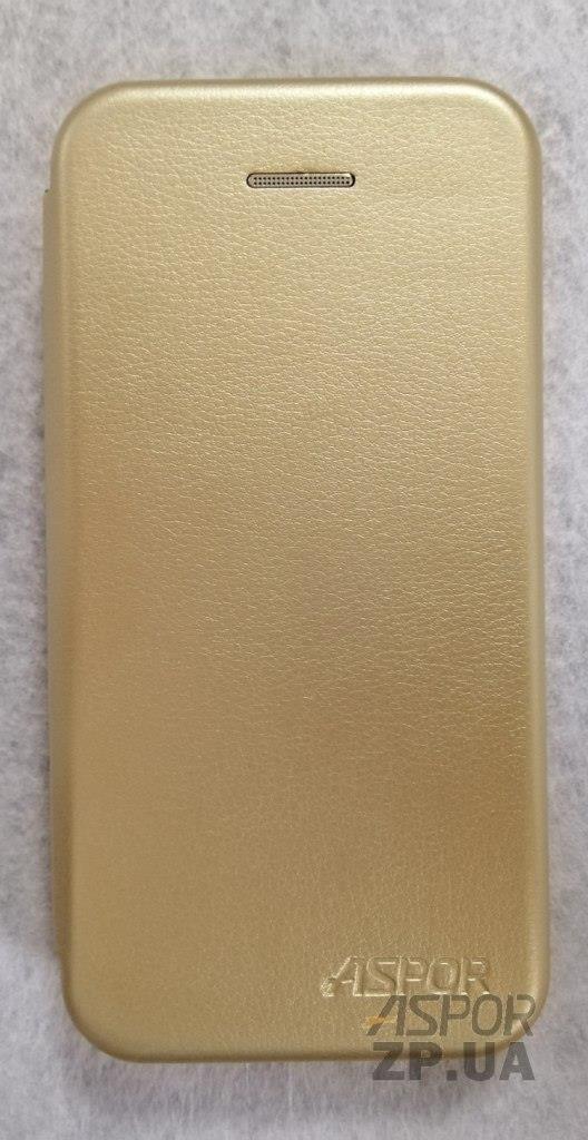 Чохол-книжка Aspor leather для iPhone 5- золотий