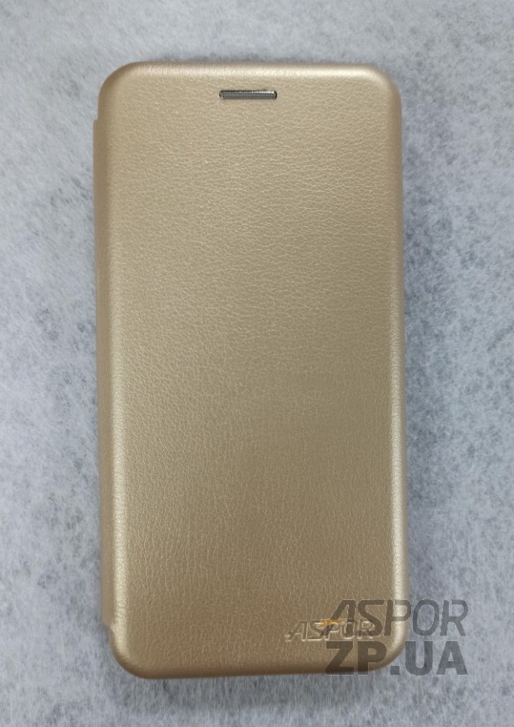 Чохол-книжка Aspor leather для Samsung A8 2018/A530- золотий