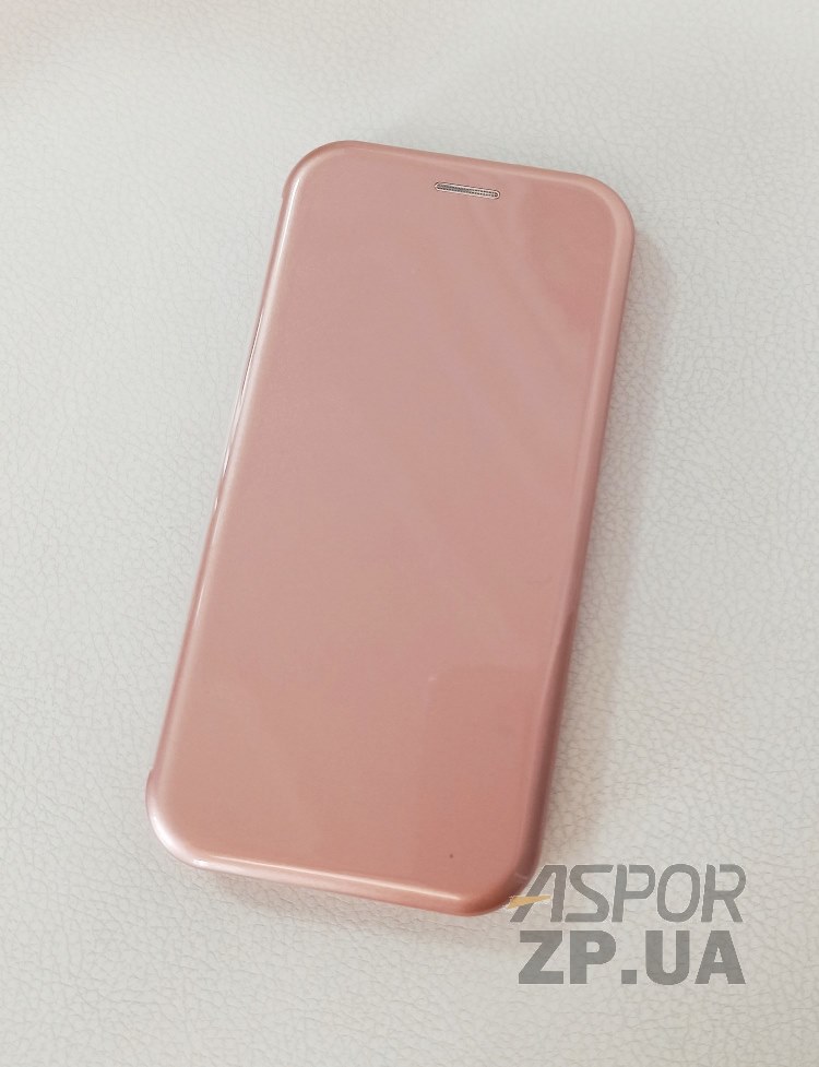 Чохол-книжка Aspor глянсовий пластик для Samsung A8 2018/G530- рожеве золото