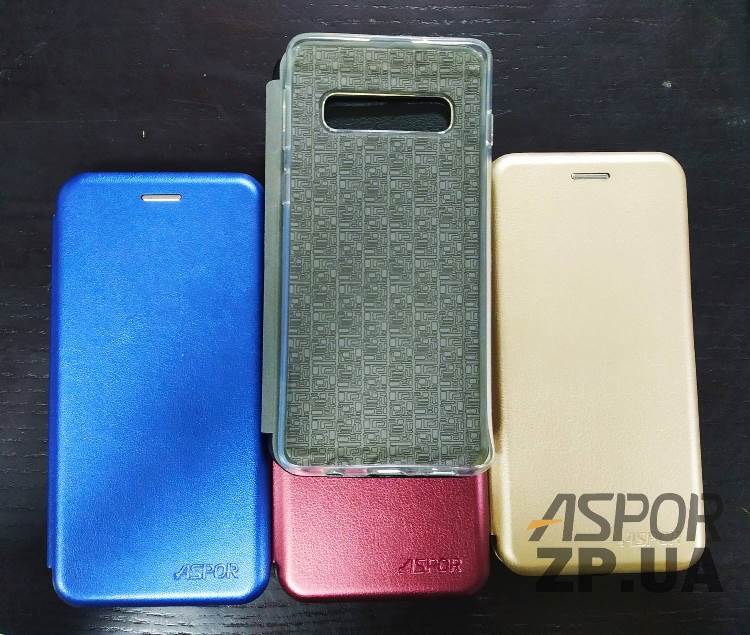 Чохол-книжка Aspor leather для Samsung S10- золотий