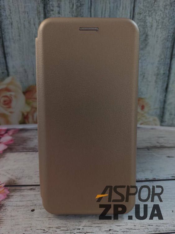 Чохол-книжка Premium Leather Case для Huawei Y6P в тех. упаковці- золотий